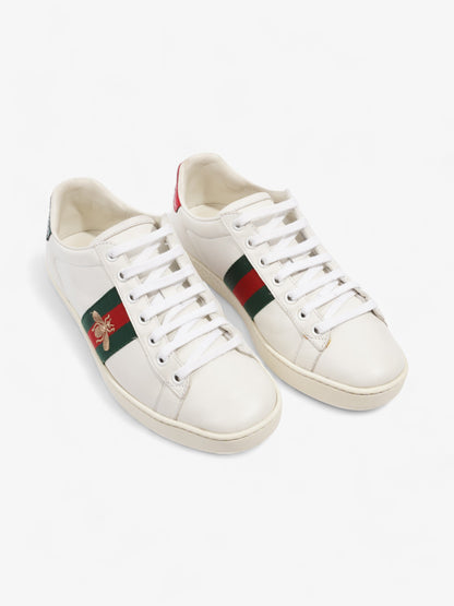Gucci Ace Embroidered Bee Sneakers White / Green / Red Leather EU 37 UK 4