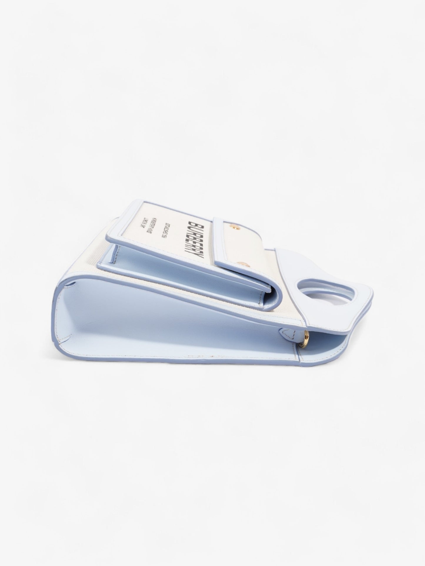 Burberry Pocket Bag Pale Blue / Cream Cotton Mini