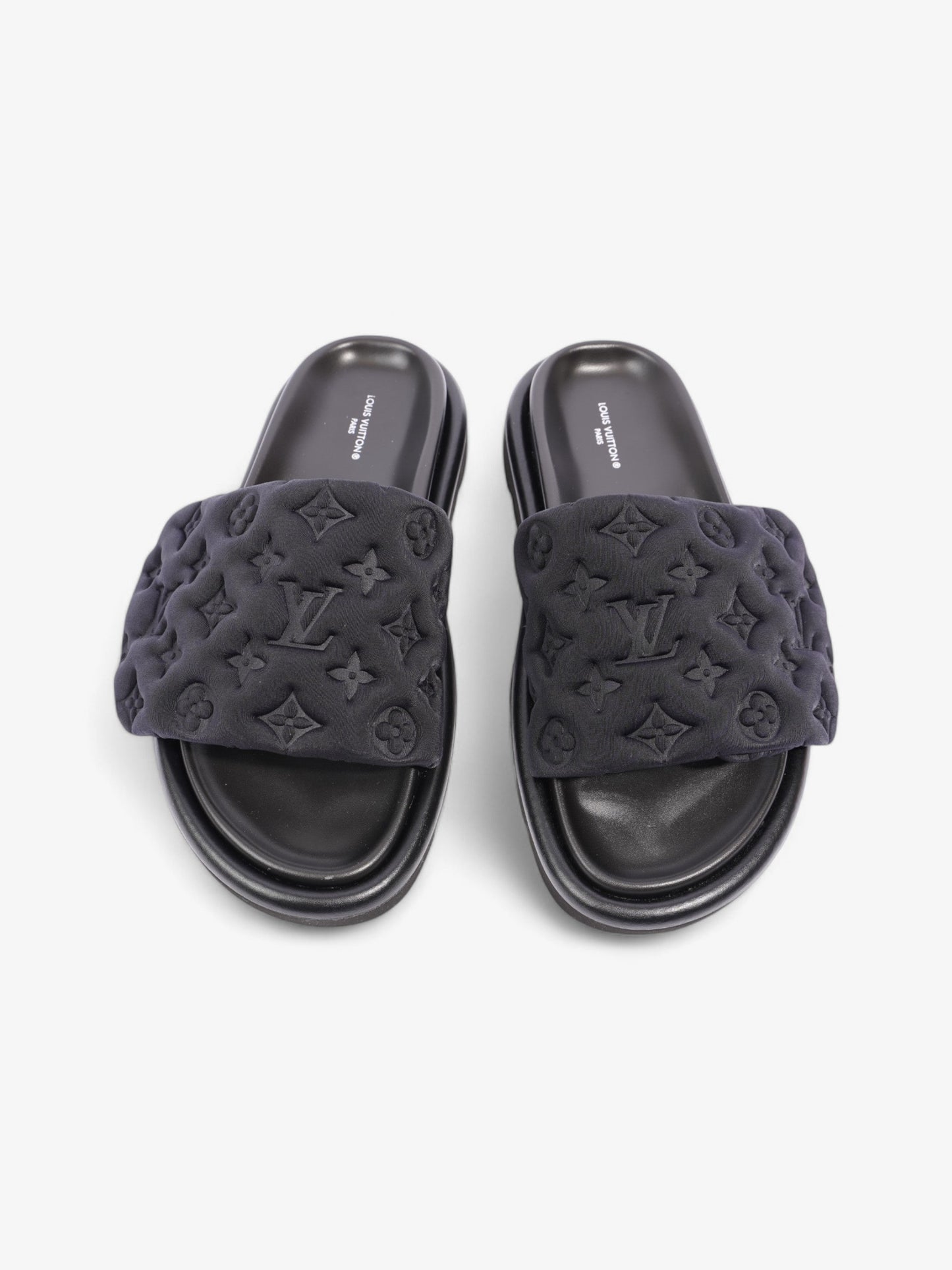 Louis Vuitton Pool Pillow Flat Comfort Mule Black Monogram Nylon EU 39 UK 6