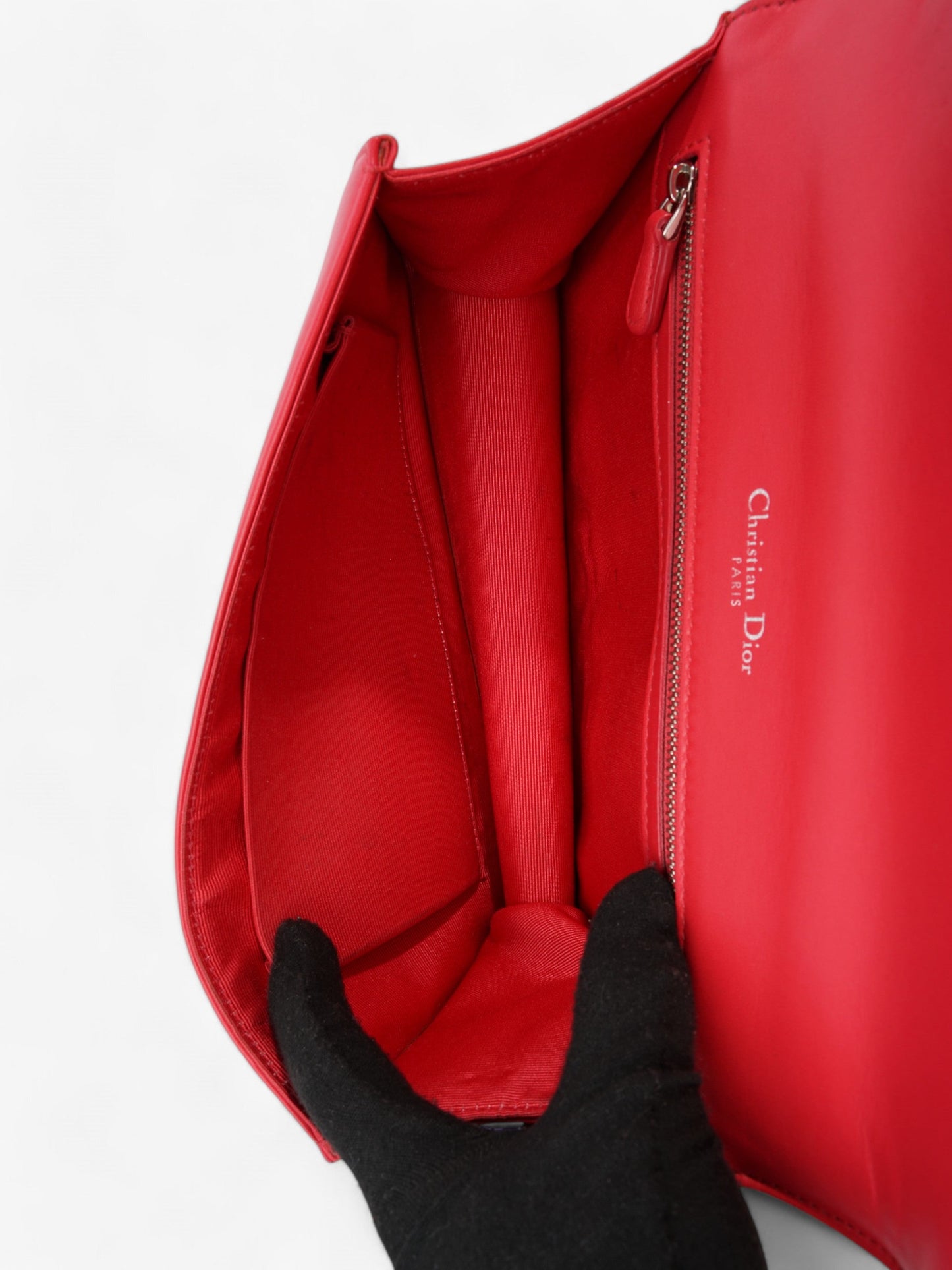 Christian Dior Diorama Red Calfskin Leather Medium