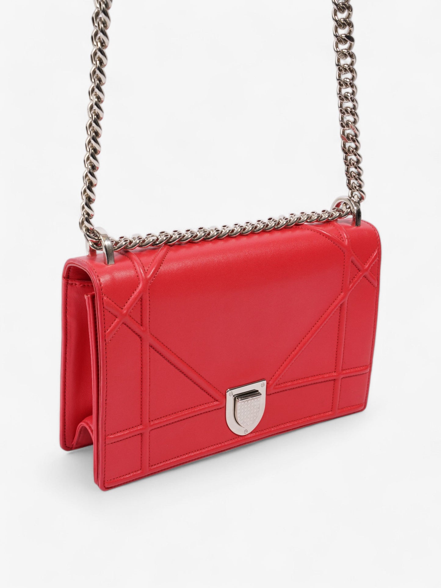 Christian Dior Diorama Red Calfskin Leather Medium