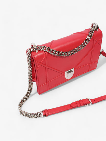 Christian Dior Diorama Red Calfskin Leather Medium