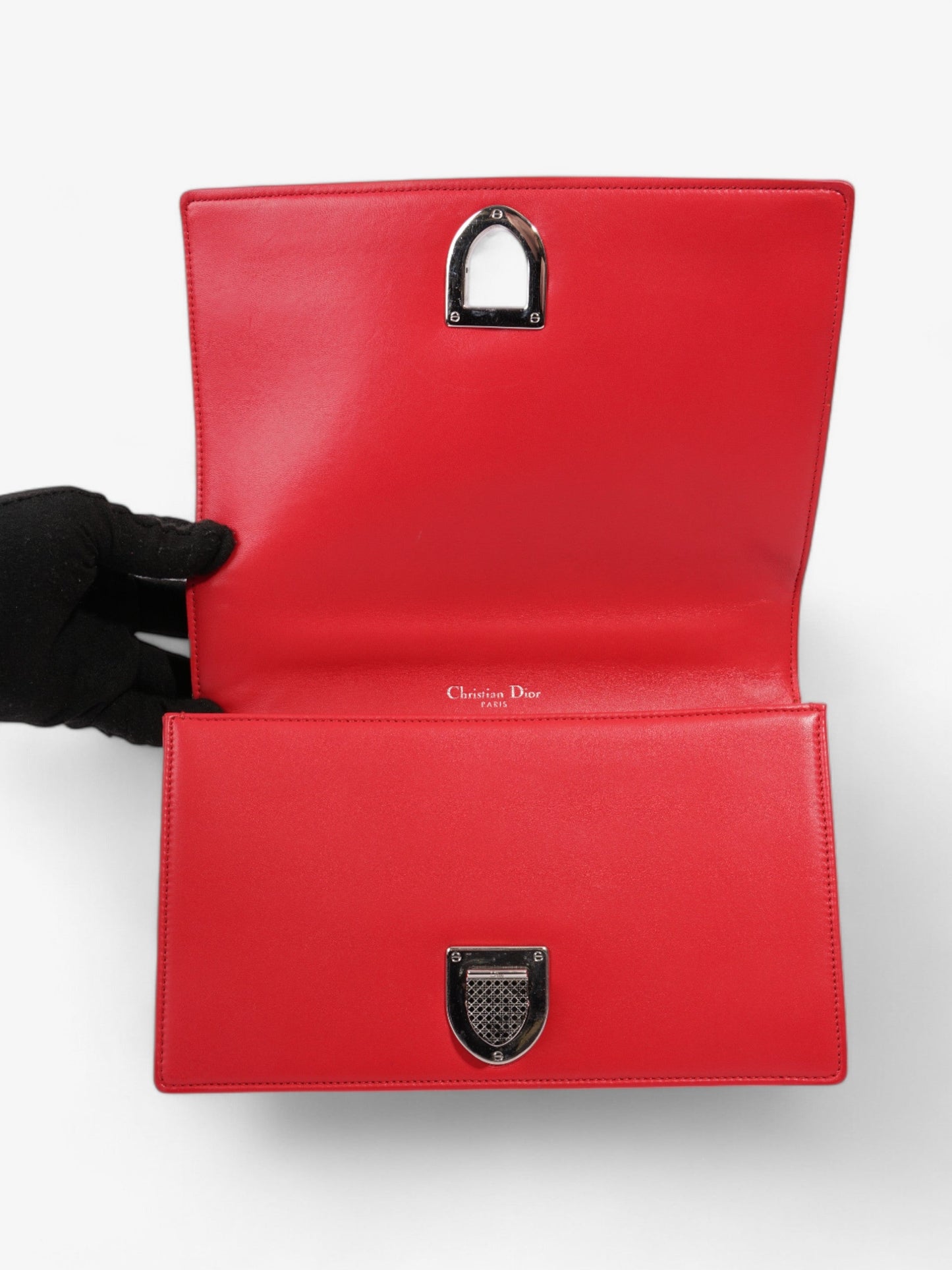 Christian Dior Diorama Red Calfskin Leather Medium