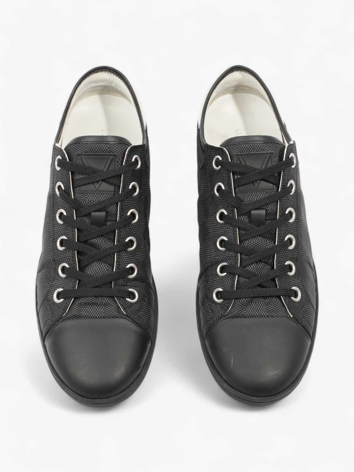 Louis Vuitton Match Up Damier Sneakers Black / White Canvas EU 42 UK 8