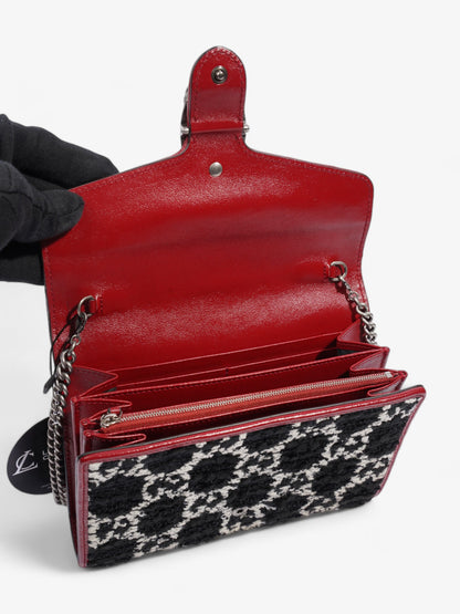 Gucci Dionysus Chain Wallet Black / Red / White Tweed
