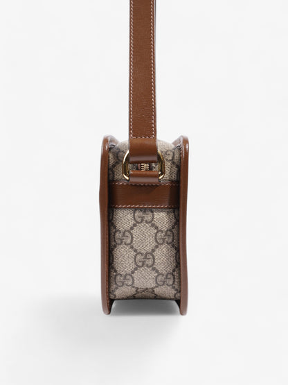 Gucci Interlocking G Messenger GG Supreme / Brown Coated Canvas Mini