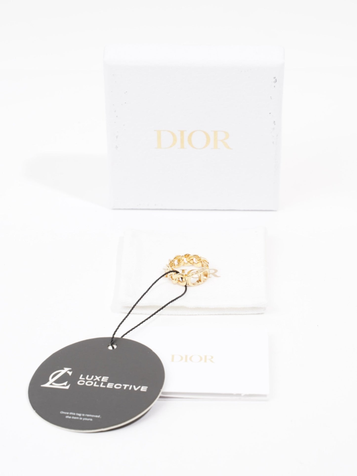 Christian Dior Danseuse Étoile Ring Gold Base Metal M (52mm)