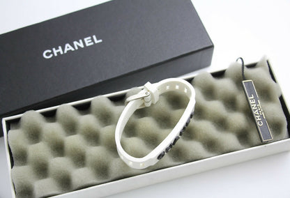 Chanel Vintage 99P Rubber Pink with Peach Wording Bracelet
