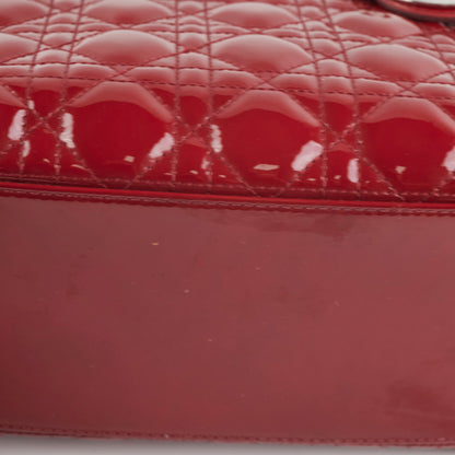 Christian Dior Lady Dior Medium Red Patent