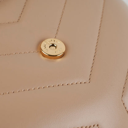 Saint Laurent Toy Lou Lou Beige Crossbody Bag