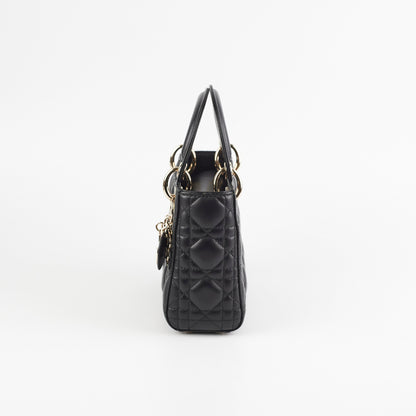 Mini Lady Dior Black Lambskin