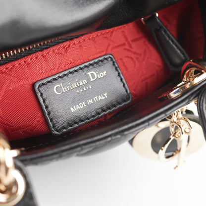 Mini Lady Dior Black Lambskin