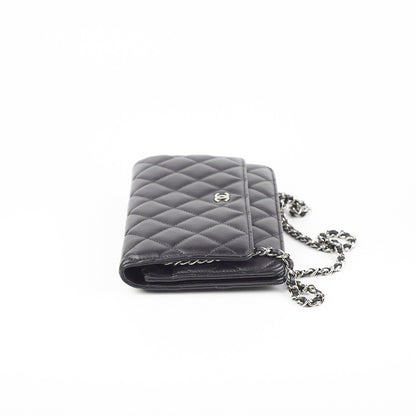 Chanel Lambskin Black Wallet On Chain WOC
