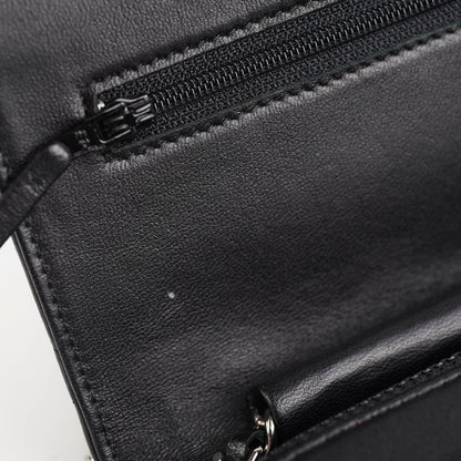 Chanel Lambskin Black Wallet On Chain WOC