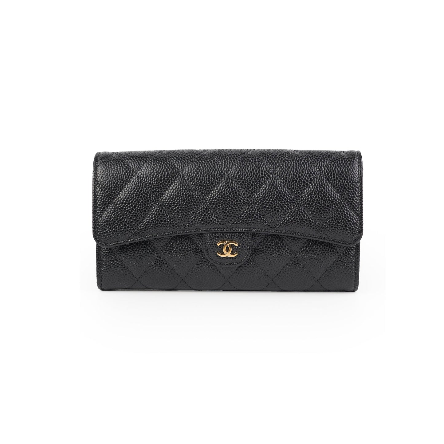 Chanel Long Caviar Black Wallet