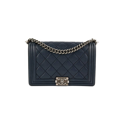 Chanel Boy New Medium lambskin Navy