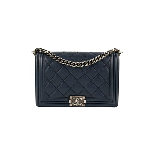 Chanel Boy New Medium lambskin Navy