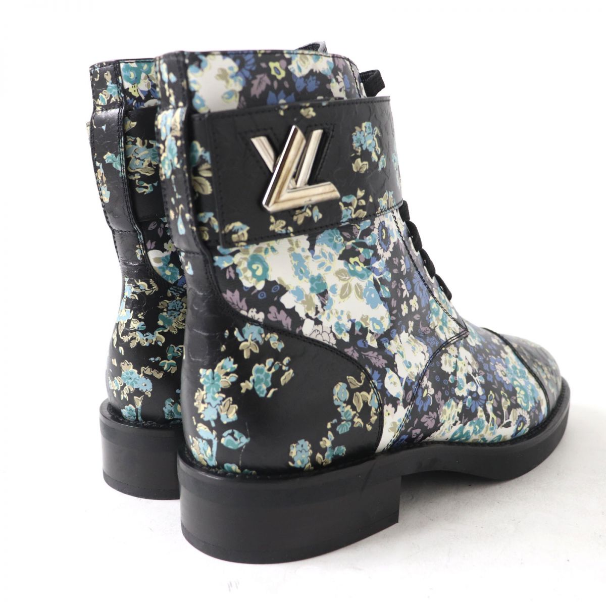 Louis Vuitton Floral Leather Short Boots 37