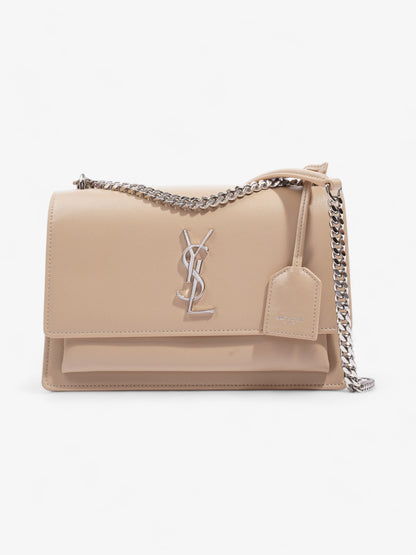 Saint Laurent Sunset Dark Beige Leather Medium