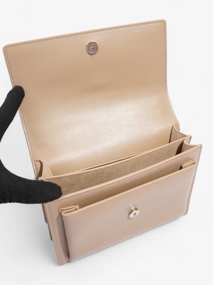 Saint Laurent Sunset Dark Beige Leather Medium