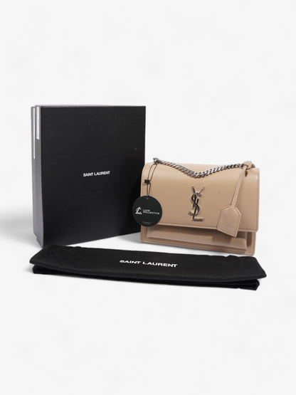 Saint Laurent Sunset Dark Beige Leather Medium
