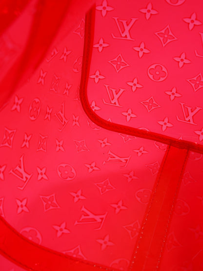 Louis Vuitton Transparent Keepall Bandouliere Virgil Abloh Red  PVC 50cm