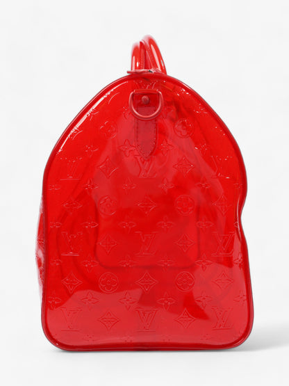 Louis Vuitton Transparent Keepall Bandouliere Virgil Abloh Red  PVC 50cm