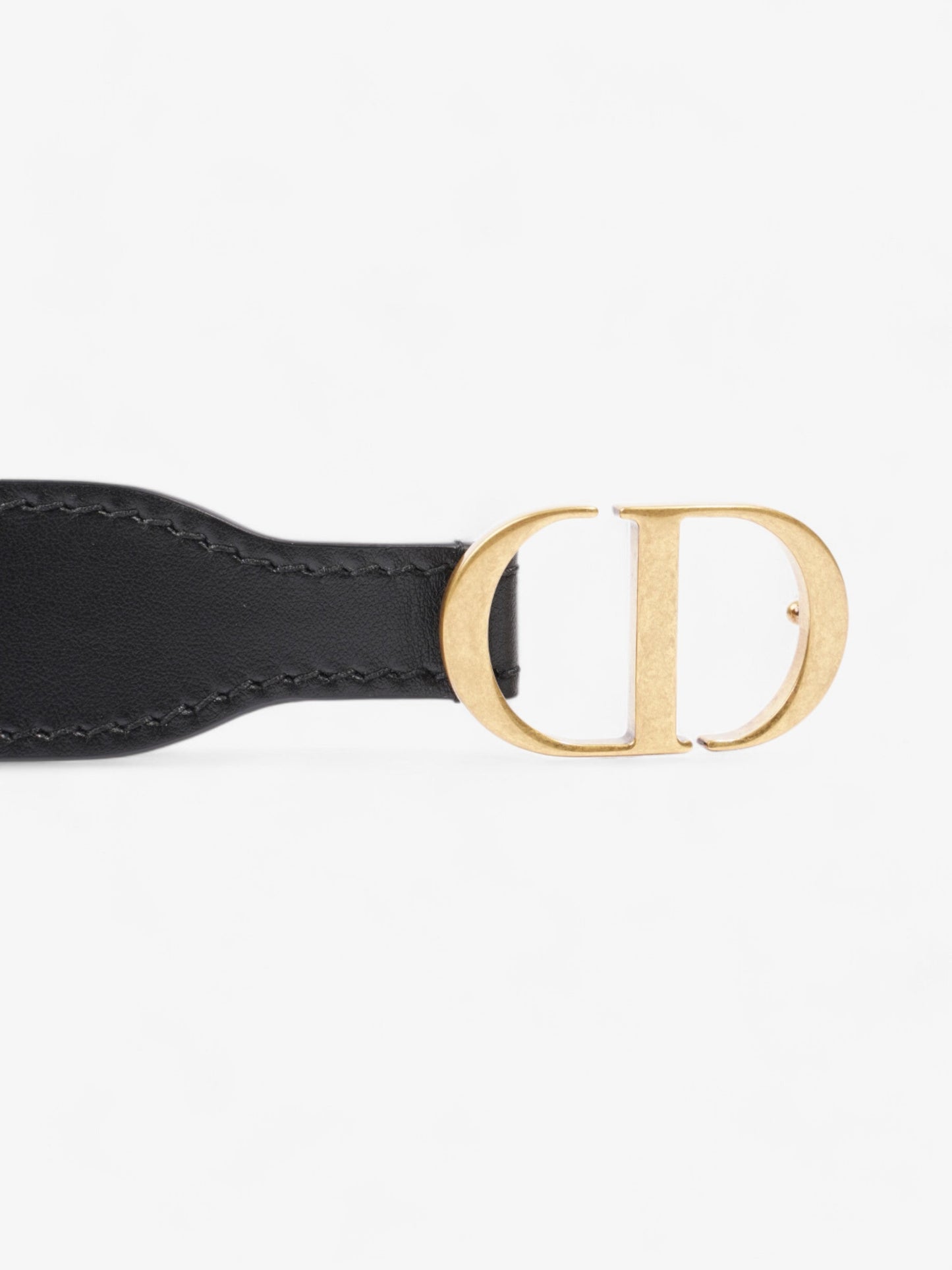 Christian Dior CD Belt Blue Oblique / Gold Canvas 80cm