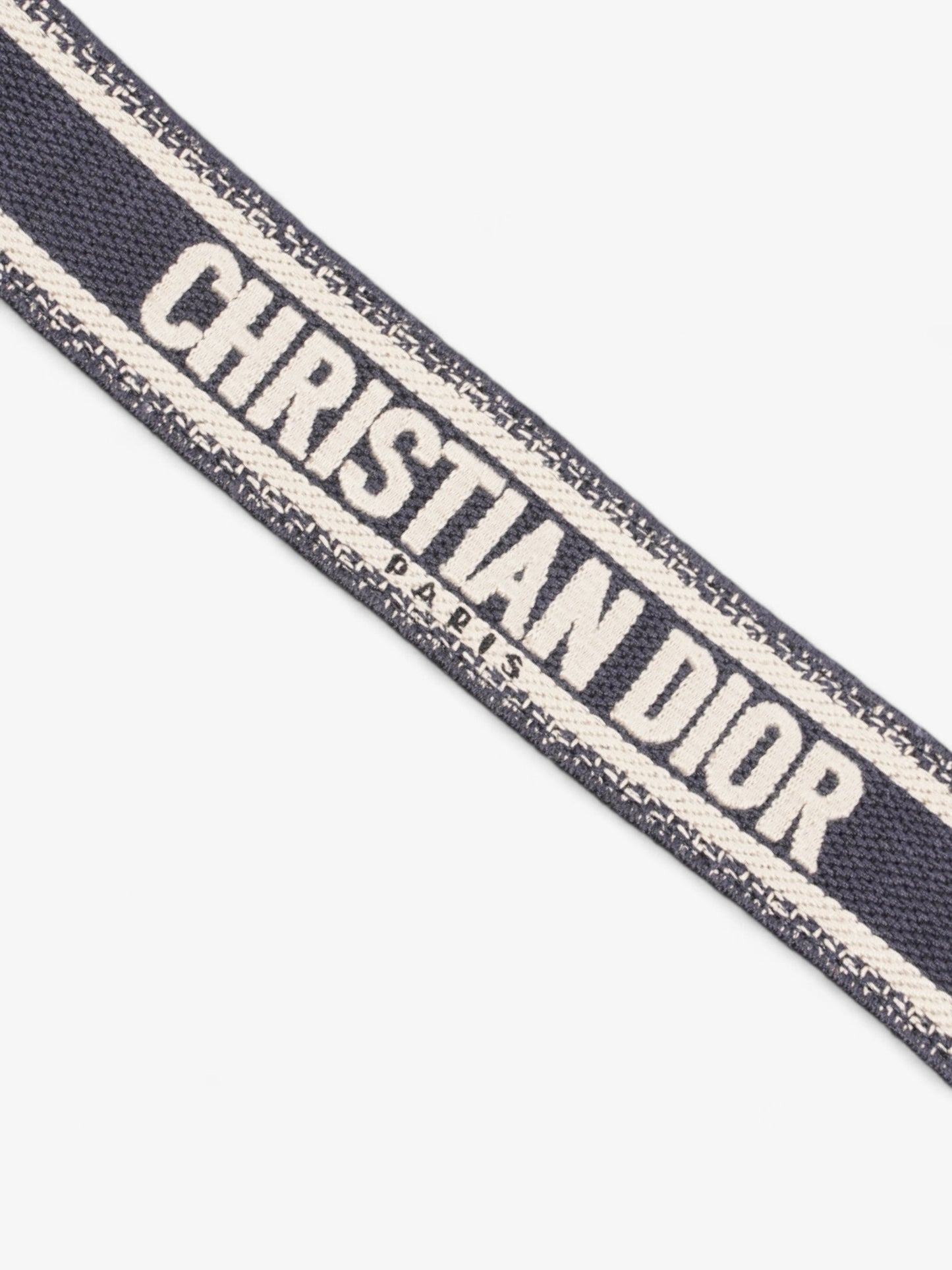 Christian Dior CD Belt Blue Oblique / Gold Canvas 80cm