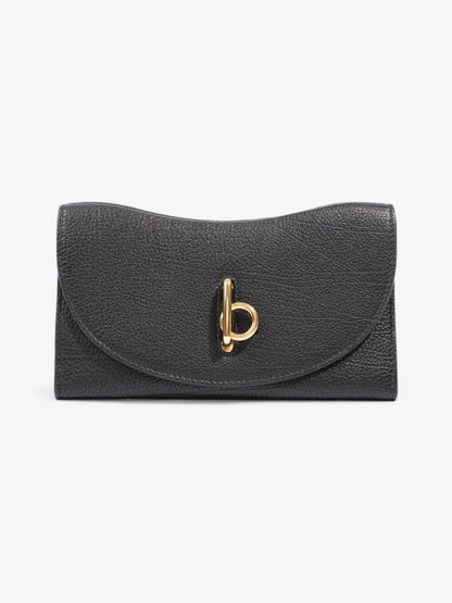 Burberry Rocking Horse Continental Wallet Black / Gold Calfskin Leather