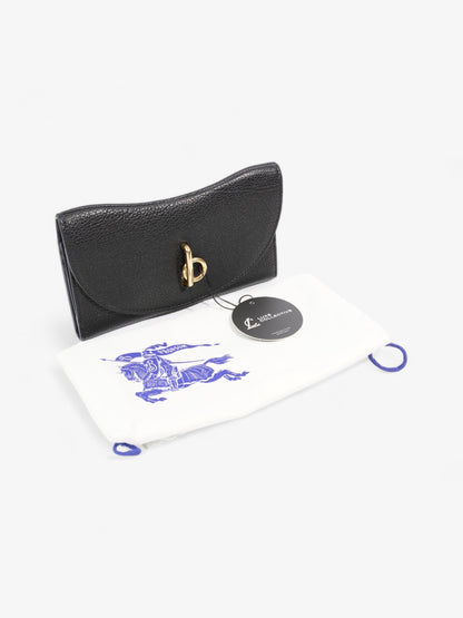 Burberry Rocking Horse Continental Wallet Black / Gold Calfskin Leather