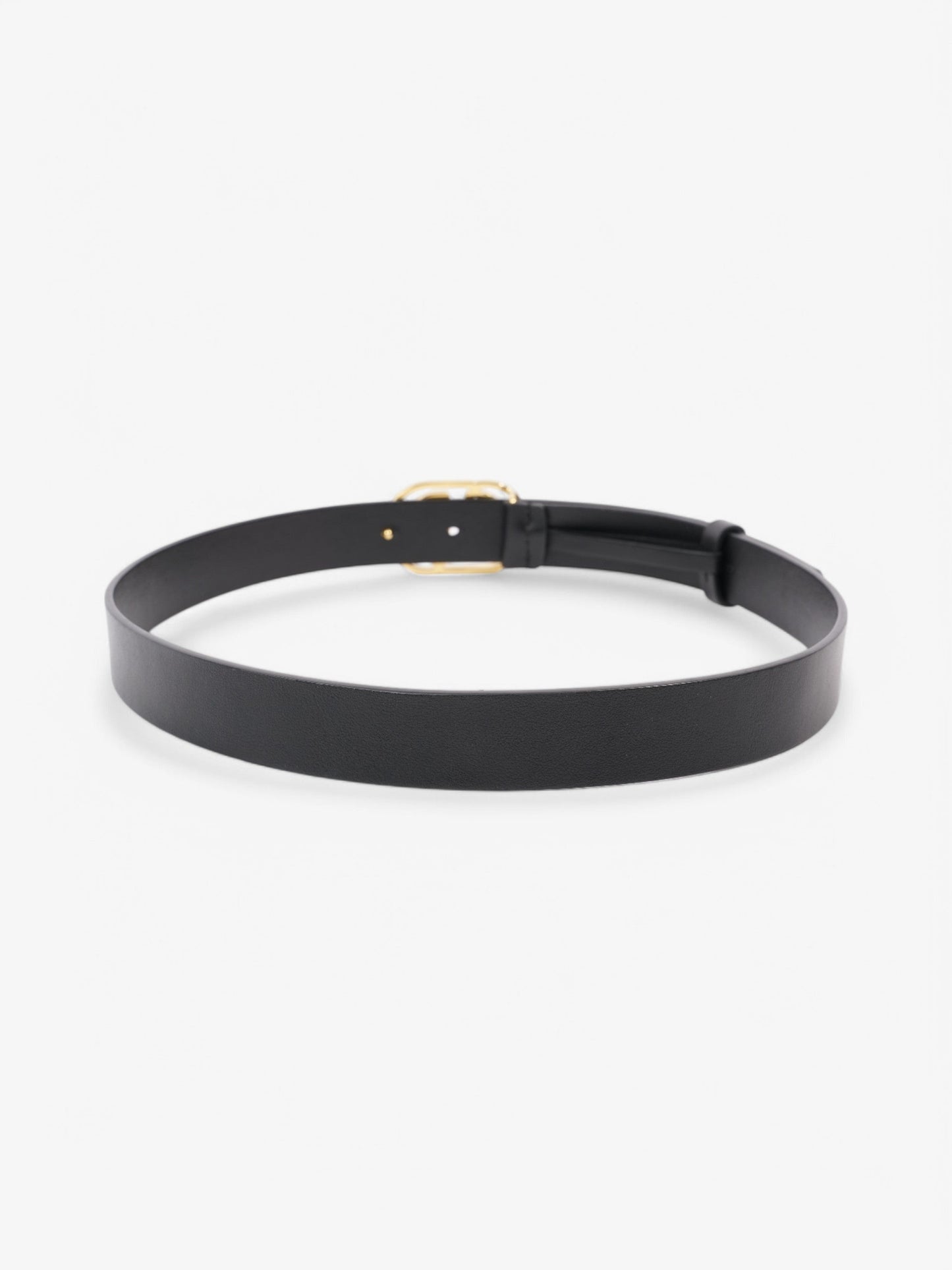 Christian Dior CD Belt Black / Gold Leather 75cm