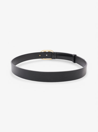 Christian Dior CD Belt Black / Gold Leather 75cm