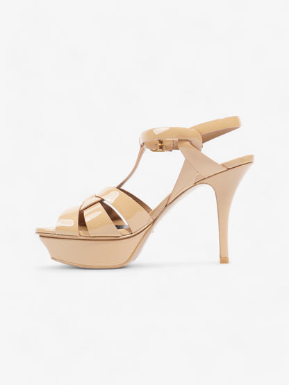 Saint Laurent Tribute 105cm Beige Patent Leather EU 36 UK 3