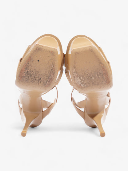 Saint Laurent Tribute 105cm Beige Patent Leather EU 36 UK 3