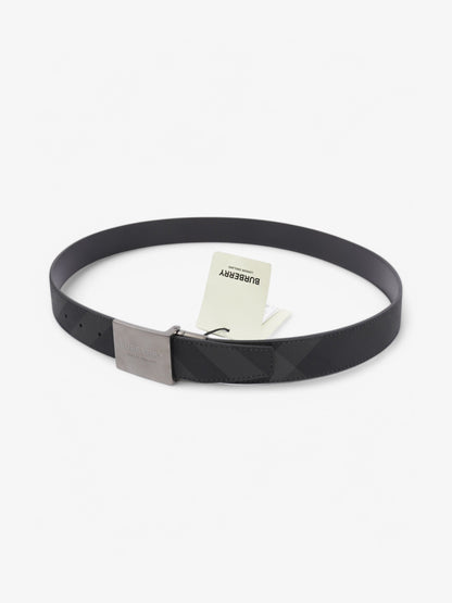 Burberry Reversible Belt Charcoal / Graphite Coated Canvas 100cm 40"