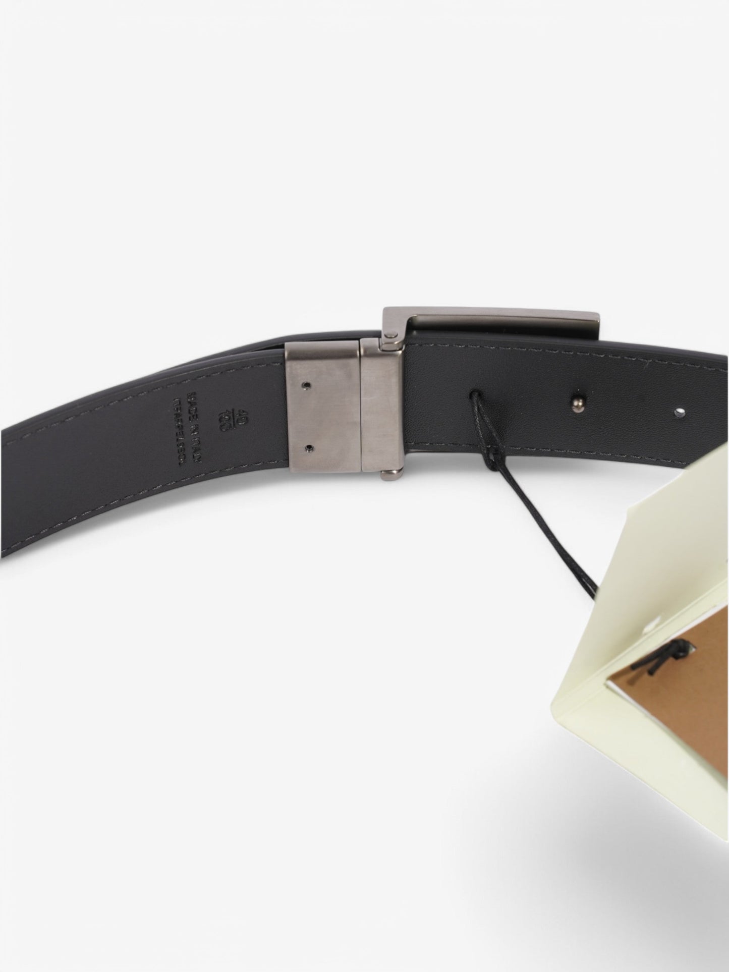 Burberry Reversible Belt Charcoal / Graphite Coated Canvas 100cm 40"