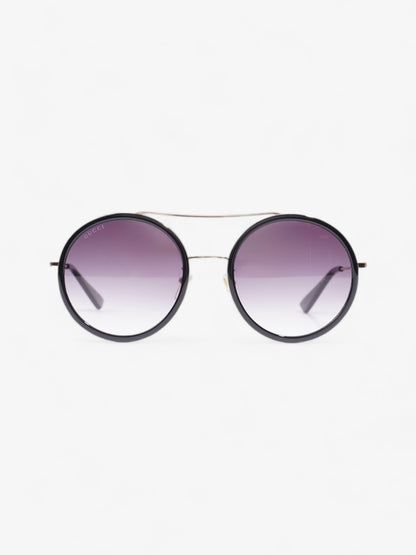 Gucci Round Sunglasses Black / Gold Base Metal 140mm
