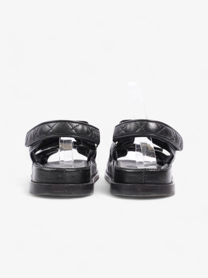 Chanel Dad Sandals Black Leather EU 40 UK 7
