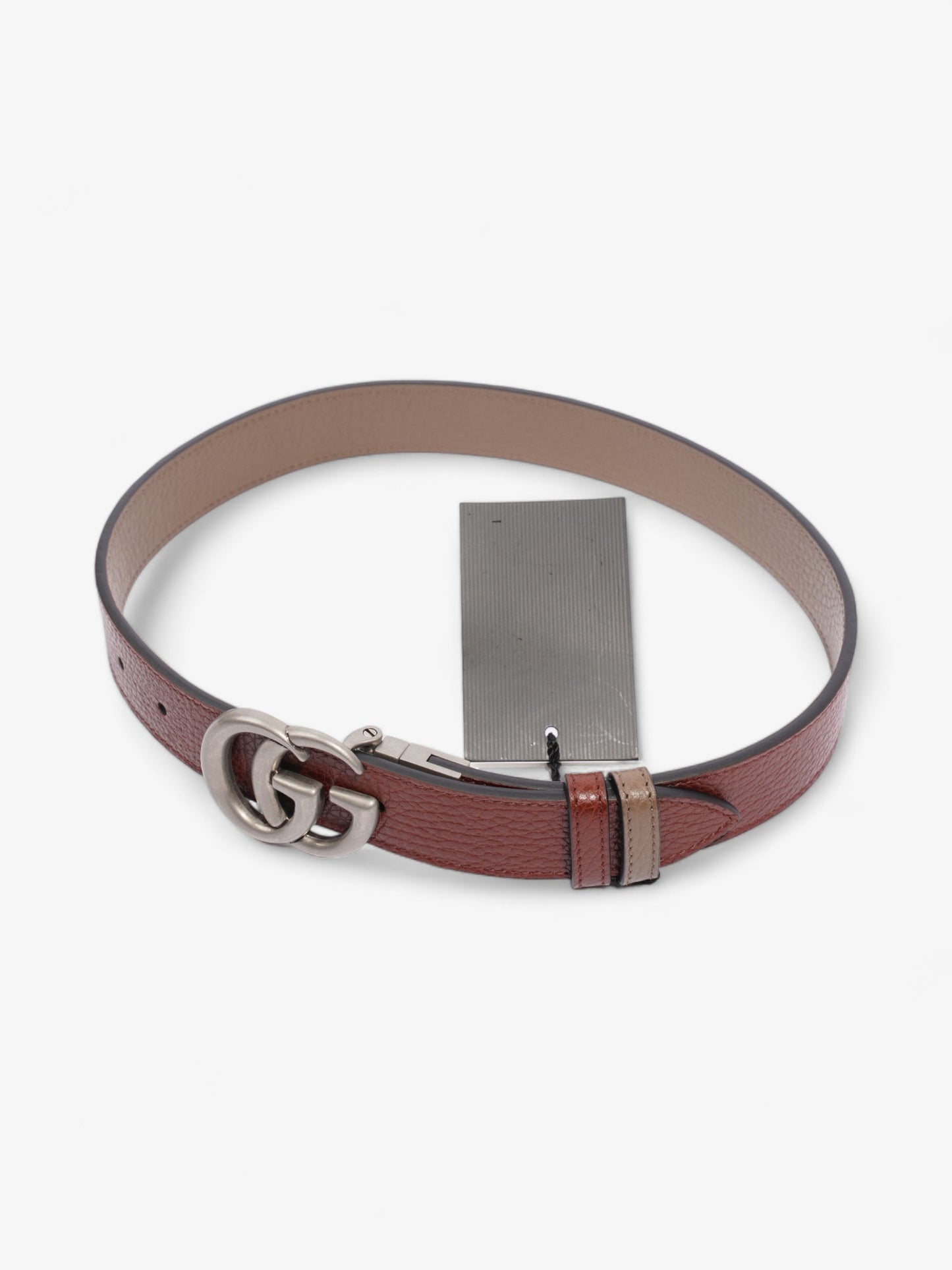 Gucci GG Marmont Reversible Belt Dark Brown  / Greyish Brown Leather 65cm 26"
