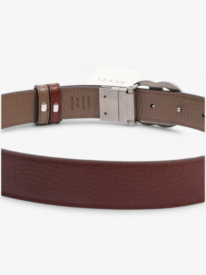 Gucci GG Marmont Reversible Belt Dark Brown  / Greyish Brown Leather 65cm 26"