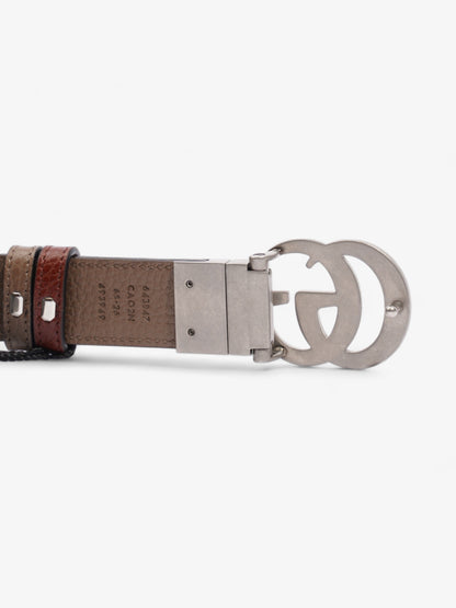 Gucci GG Marmont Reversible Belt Dark Brown  / Greyish Brown Leather 65cm 26"