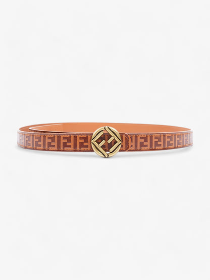 Fendi FF Embossed Belt Tan / Brown Leather 120cm / 48"