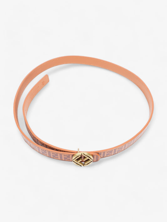 Fendi FF Embossed Belt Tan / Brown Leather 120cm / 48"