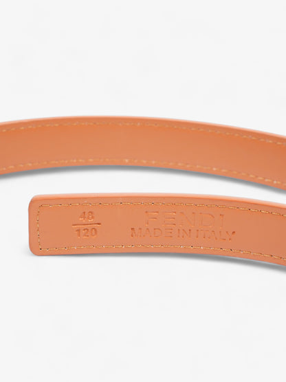 Fendi FF Embossed Belt Tan / Brown Leather 120cm / 48"