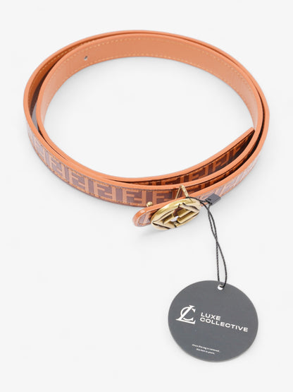 Fendi FF Embossed Belt Tan / Brown Leather 120cm / 48"