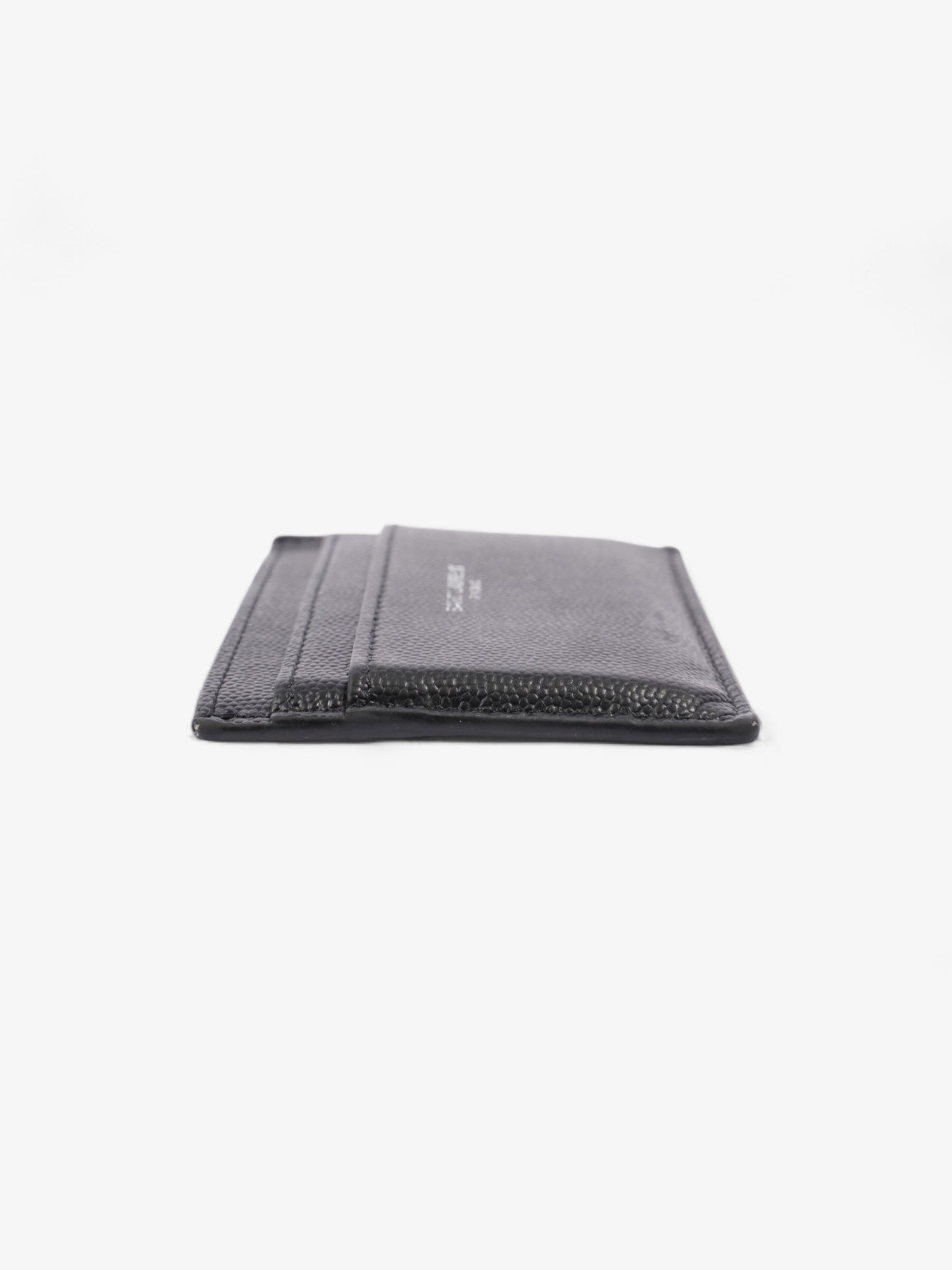 Saint Laurent Logo Card Holder Black Calfskin Leather