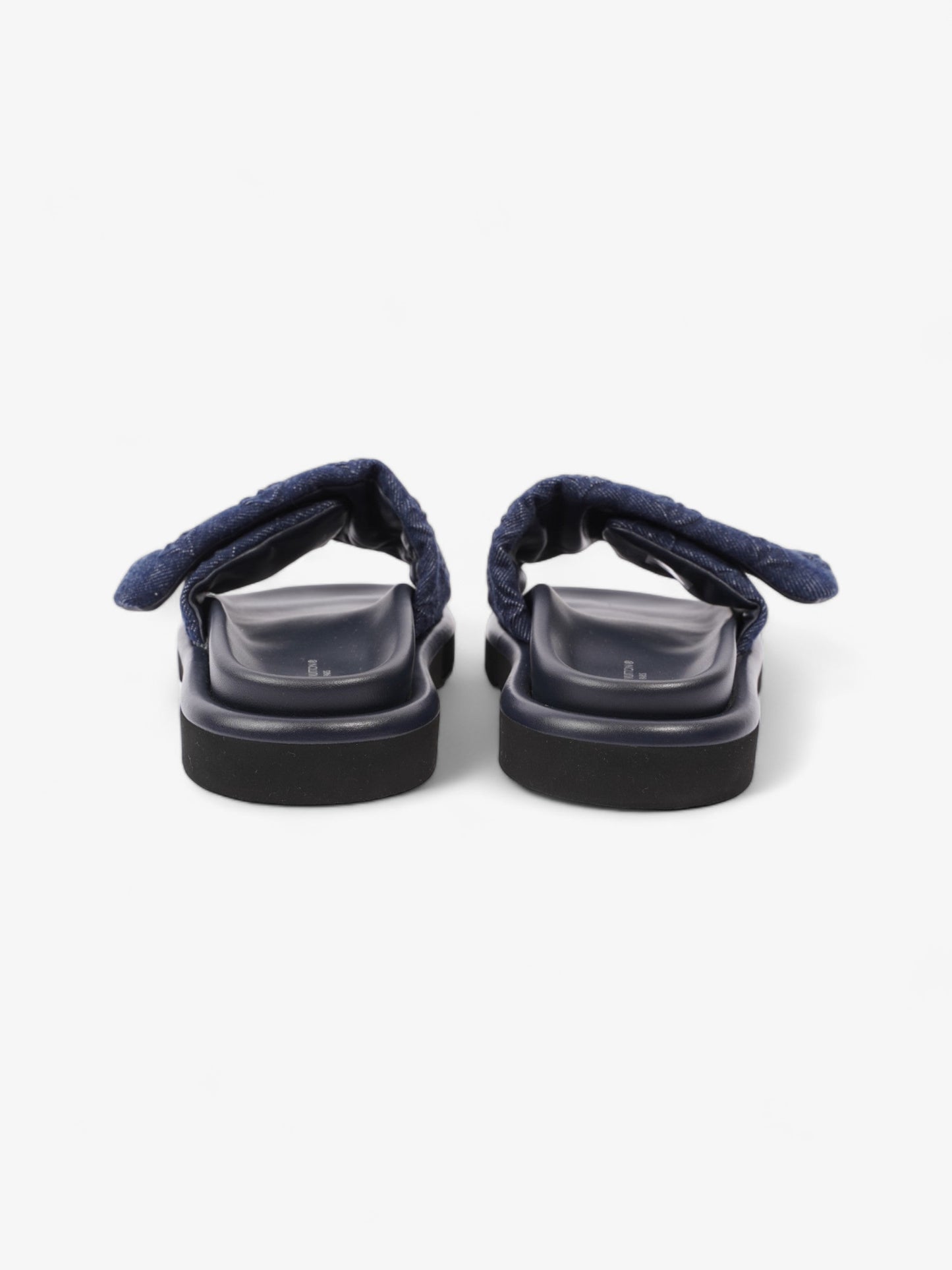 Louis Vuitton Pool Pillow Flat Comfort Mule Navy Blue Denim EU 37 UK 4
