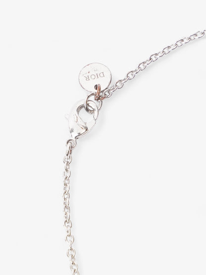 Christian Dior Petit CD Bracelet with White Crystals Silver Base Metal