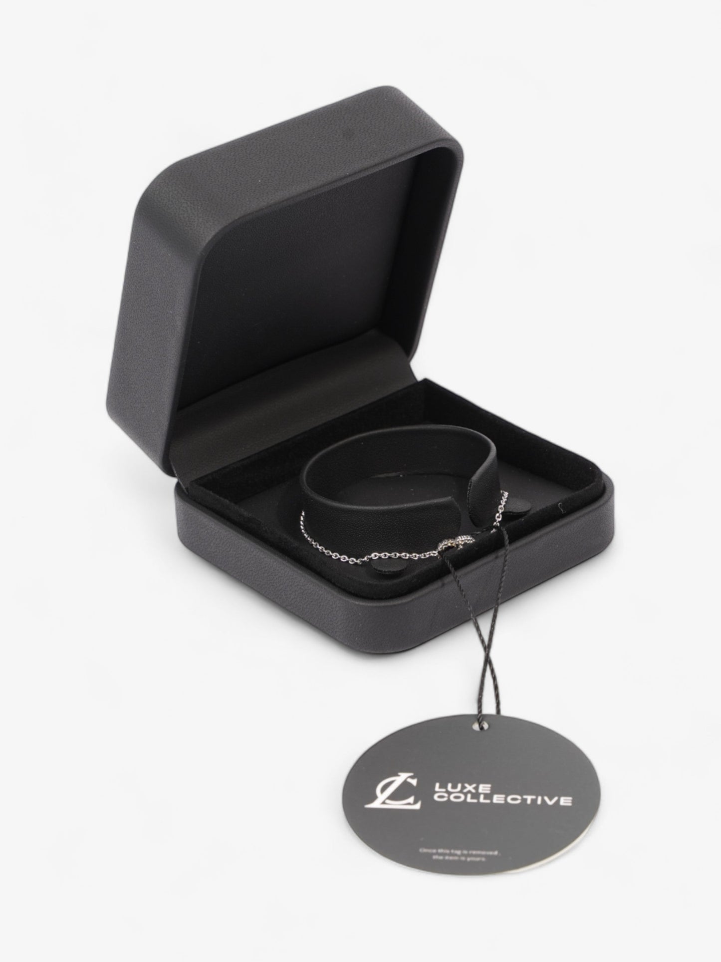 Christian Dior Petit CD Bracelet with White Crystals Silver Base Metal